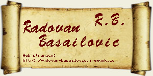Radovan Basailović vizit kartica